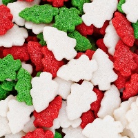 Kerstboomvormige sprinkles 70 g