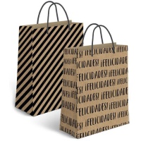 Cadeautas van 45 x 33 x 10 cm van kraftpapier - 1 stuk