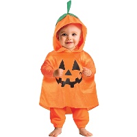 Pompoenponcho voor baby