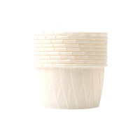 Mini witte gekrulde cupcake vormpjes - Pastkolor - 100 stuks
