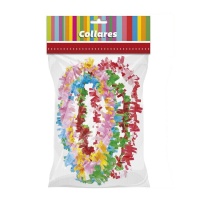 Tweekleurige halskettingen van 90 cm - 4 stuks