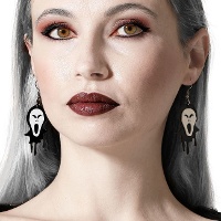 Oorbellen met doodsspook - 1 paar