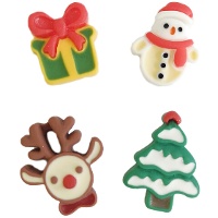 Kerstfiguren voor kerstbrood in 2D van 2,5 - 3 cm - Dekora - 50 stuks