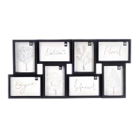 Zwarte fotolijst voor 8 foto's (10 x 15 cm)