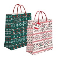 Kerstcadeautas 14 x 11,5 x 6,7 cm wit - 1 stuk