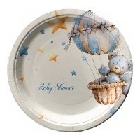 Vintage babyshower-bordjes 18 cm - 8 stuks