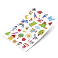 Stickers van tekeningen - 1 vel