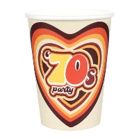 Retro jaren 70 bekers van 270 ml - 10 stuks