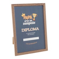 Fotolijst met diploma Papa je bent een kampioen