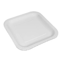 Witte kartonnen vierkante borden - 100 stuks van 20 cm