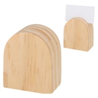 Aanpasbare houten naamplaatsjes van 5,8 x 4,9 cm - 6 stuks
