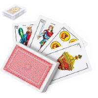 Spaanse speelkaarten van stevig gelamineerd papier