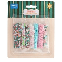 Set met pastelkleurige kerststrooisels - PME - 52 g