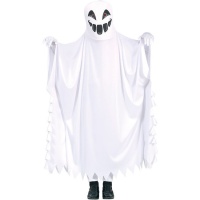 Kindergriezelig spook kostuum met glimlach