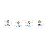 Vlaggenlijn van Real Madrid met Hala Madrid embleem