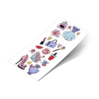 Chique reliëf stickers - 1 vel