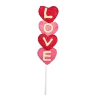 Hartvormige Rode en Roze Love Marshmallow Brochette van 33 gr