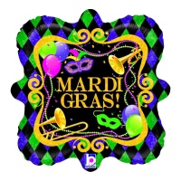 Mardi Gras feestballon van 35 cm - Grabo