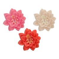 Lotusbloemwafels deluxe roze assorti van 7 cm - FunCakes - 10 stuks