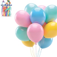 Assortiment van pastelkleurige latex ballonnen, 23 cm - 10 stuks