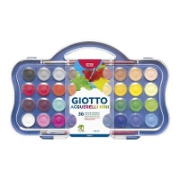 Aquarelverfset met 36 kleuren en 2 kwasten - Giotto