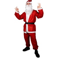 Kerstman kostuum met muts en baard voor volwassenen