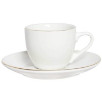 Koffiekopje van 90 ml met gouden rand