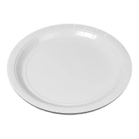 Witte kartonnen borden van 28 cm - 3 stuks