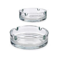 Transparante asbak van 10,5 cm - 2 stuks