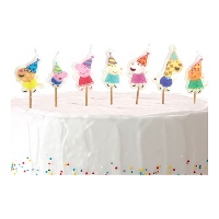 Kaarsen met figuren van Peppa Pig van 2,4 tot 5,4 cm - 7 stuks