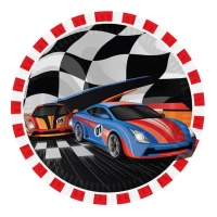 Racing borden met auto's van 23 cm - 8 stuks