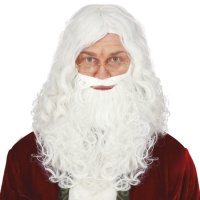 Kerstman pruik met baard