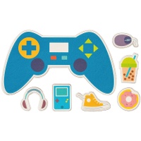 2D suikerdecoratie voor videogame-taart - 7 stuks