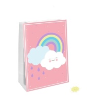 Papieren zakken Regenboogwolk - 4 stuks