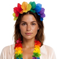 Meerkleurige bloemenhoofdband