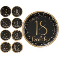 Elegant Gold nummerborden van 23 cm - 8 stuks