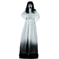 Hoge zombie vrouw met licht, geluid en beweging van 1,80 m