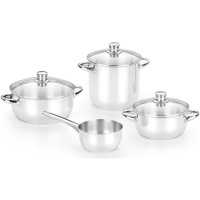 Kookgerei set Optima 2 met glazen deksel - Monix - 4 stuks