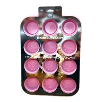 Metalen cupcakevorm 35 x 26,5 cm - Azucren - 12 holtes