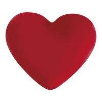 Witte chocoladefiguurtjes in de vorm van rode hartjes - 135 stuks