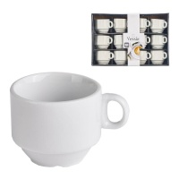 Porseleinen koffiekopje van 90 ml - 12 stuks