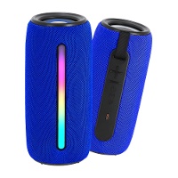 Bluetooth-stereoluidspreker van 2 x 5 W met FM-radio en ledverlichting