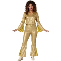 Metallic disco-stijl kostuum voor vrouwen