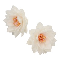 Witte Deluxe Lotusbloemoorstjes 7 cm - FunCakes - 10 stuks
