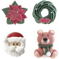 Kerstsuikerfiguren assortiment - Dekora - 48 stuks