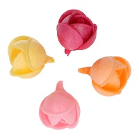 Gekleurde pioenroos ouwels van 3 cm - FunCakes - 7 stuks