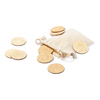 Houten memory spel met zakje