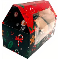 Kerst Merry Christmas Cupcake Doos voor 2