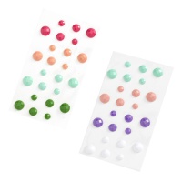 Kleurrijke Ronde Kristallen 3D Stickers - 24 stuks