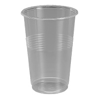 Glazen van 1 L van doorzichtig plastic, litermaat - 15 stuks